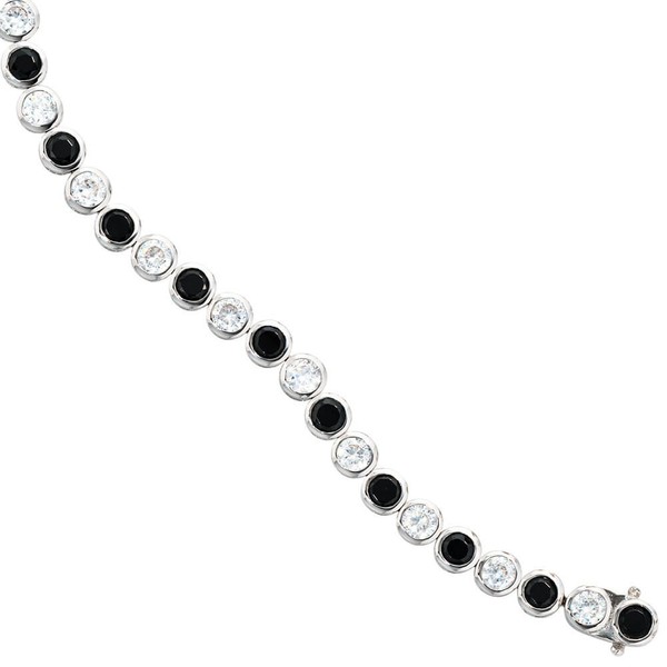 Armband mit Zirkonia 925 Silber 19 cm