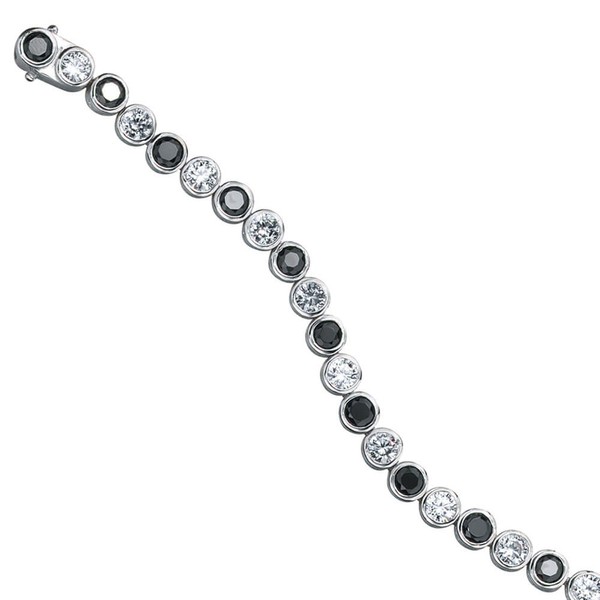 Armband mit Zirkonia 925 Silber 19 cm