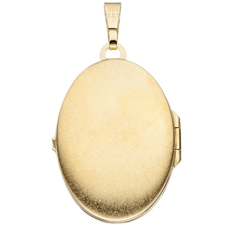 Medaillon 333 Gold Gelbgold teilmattiert