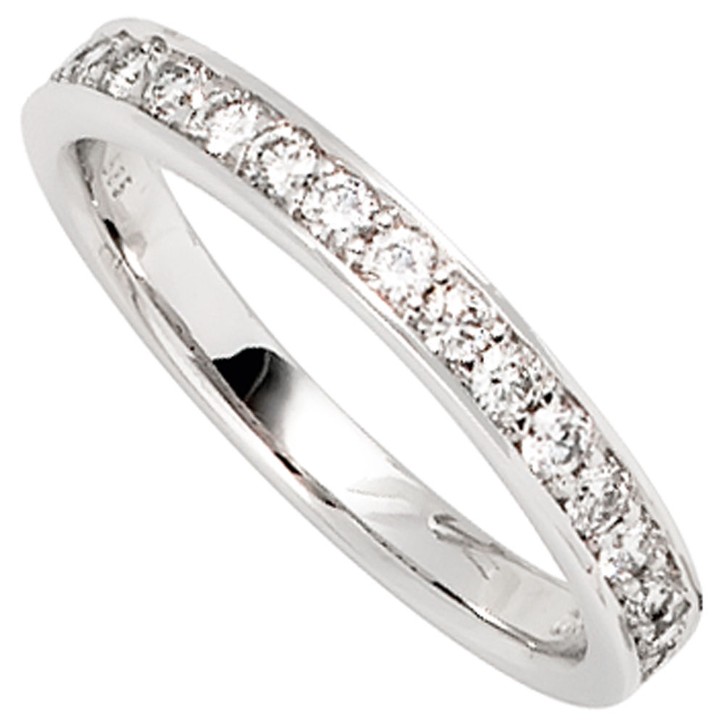 Ring mit 17 Diamanten 585 Weißgold