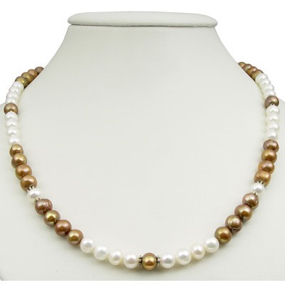 Designerkette aus Perlen L 50cm