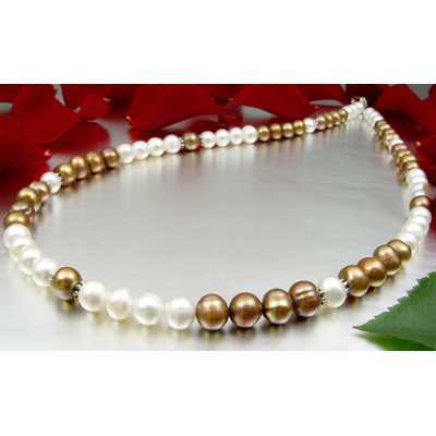 Designerkette aus Perlen L 50cm
