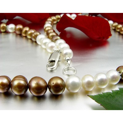 Designerkette aus Perlen L 50cm