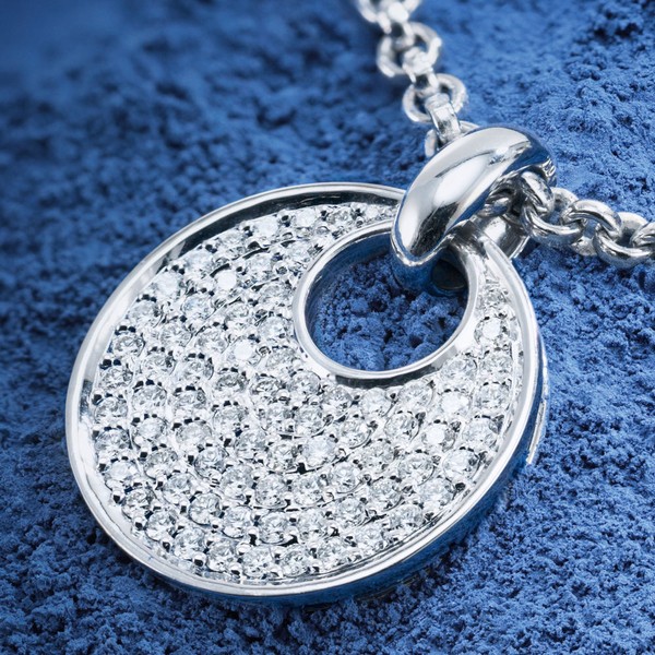 Anhänger mit 78 Diamanten 585 Weißgold