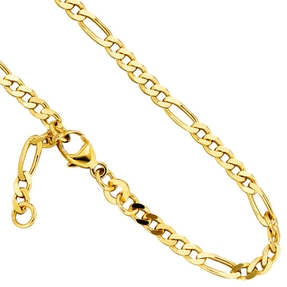Fußkettchen Fußkette Figarokette aus 333 Gold Gelbgold 23-25cm Fußschmuck Fußkettchen Fußkette Figarokette aus 333 Gold Gelbgold 23-25cm Fußschmuck