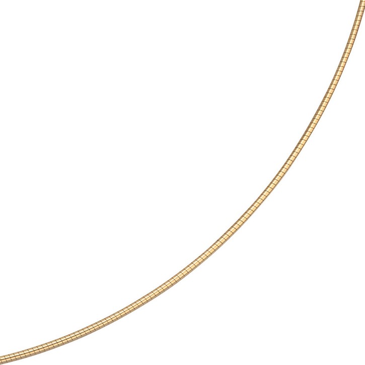 1.1mm Halsreif 585 Gelbgold 45cm rund