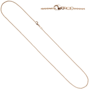 1,5mm Rundankerkette Kette Collier aus 585 Rotgold Gold Goldkette 42 cm 
