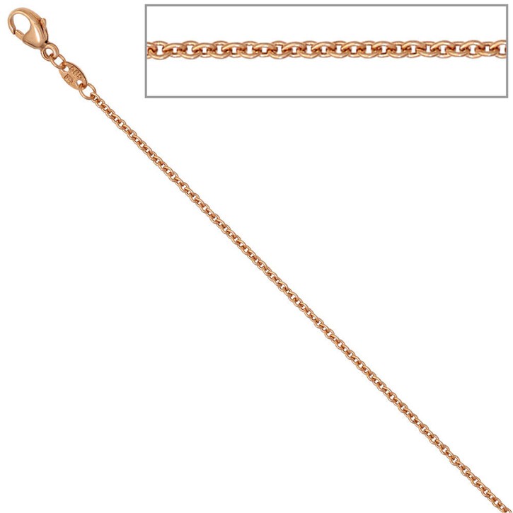 1,5mm Ankerkette aus 585 Rotgold 45 cm
