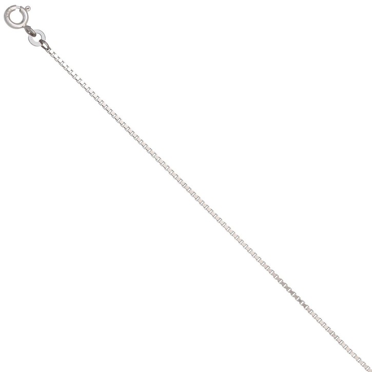1,2mm Venezianerkette 333 Weißgold 45 cm