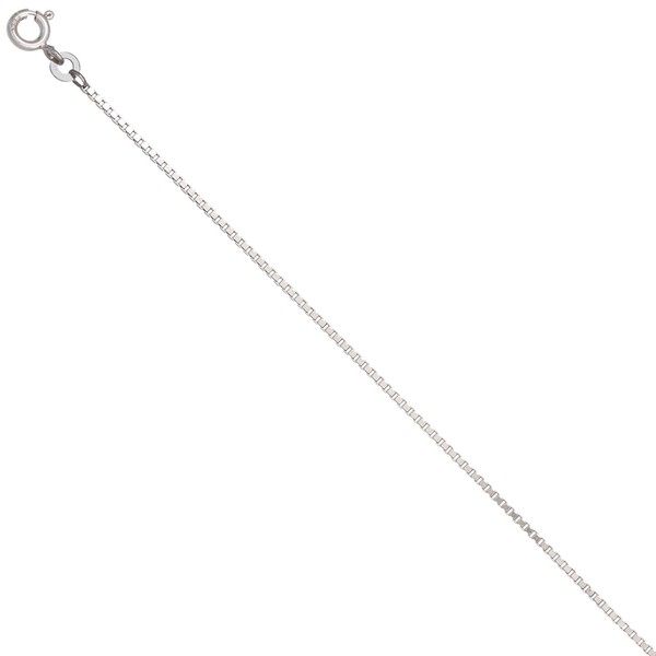 1,2mm Venezianerkette 333 Weißgold 45 cm