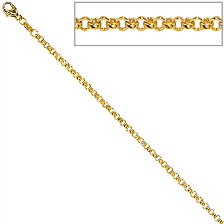 2,5mm Erbskette aus 333 Gelbgold 42 cm