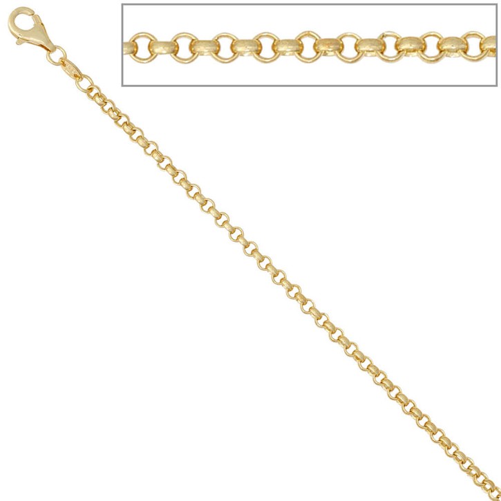 2,5mm Erbskette aus 333 Gelbgold 50 cm