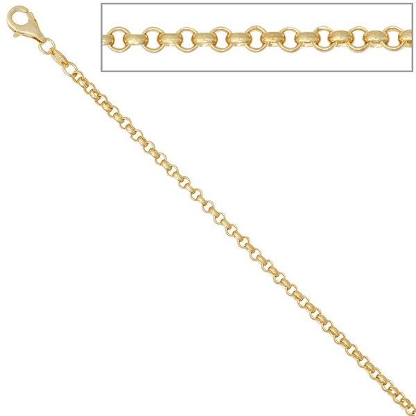 2,5mm Erbskette aus 333 Gelbgold 50 cm