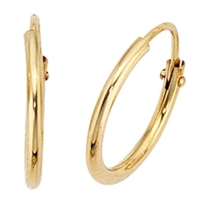 Kleine Creolen Creole Ohrringe aus 333 Gold Gelbgold D 12.7mm Goldcreolen für Kinder und Damen Kleine Creolen Creole Ohrringe aus 333 Gold Gelbgold D 12.7mm Goldcreolen für Kinder und Damen