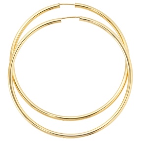 Creolen Creole 333 Gold Gelbgold D 60mm rund Goldcreolen Ohrringe Ohrschmuck für Damen
