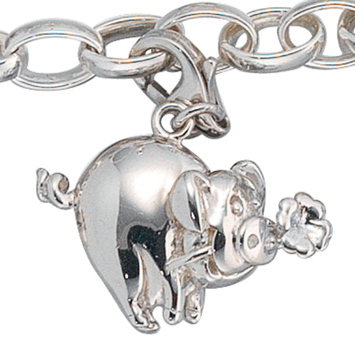 Einhänger Glücksschwein 925 Silber