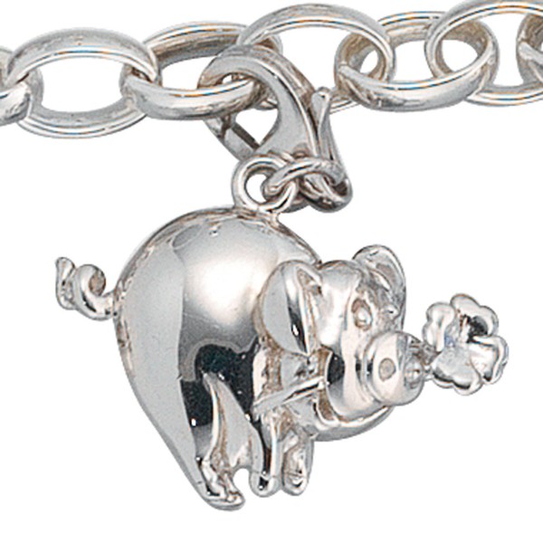 Einhänger Glücksschwein 925 Silber
