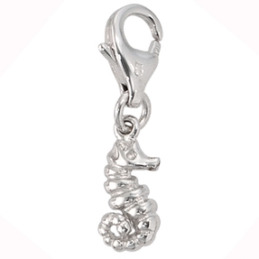 Einhänger Seepferd Seepferdchen Charm Charms 925 Silber Damen Silberanhänger
