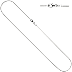 1,3mm Schlangenkette Kette 925 Silber Silberkette rund 45 cm Damen