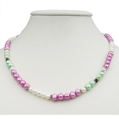 Designerkette aus Perlen und Onyx