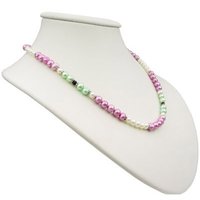 Designerkette aus Perlen und Onyx