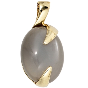 Kettenanhänger Anhänger mit Mondstein 585 Gold Gelbgold für Damen