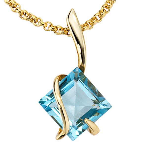 Anhänger Edeltopas und 375 Gelbgold
