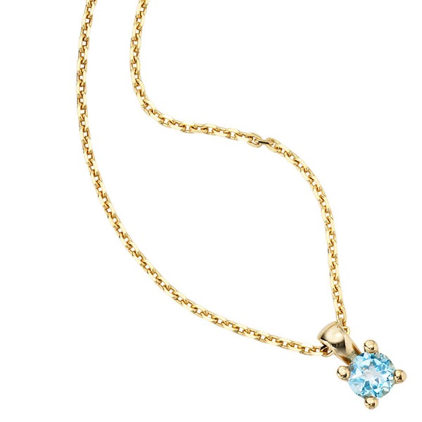 Anhänger mit Topas blau 333 Gelbgold schlicht