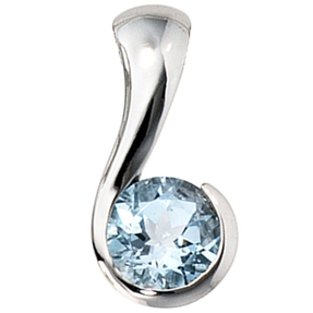 Gold Pendant Blue Topaz 333 Gold White Gold For Ladies Gold Pendant Blue Topaz 333 Gold White Gold For Ladies