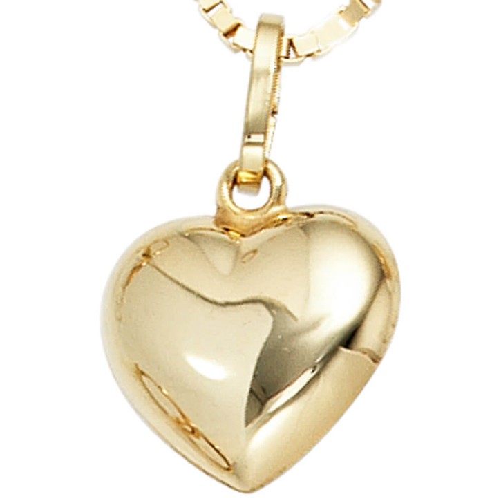 Anhänger Herz aus 333 Gelbgold glänzend