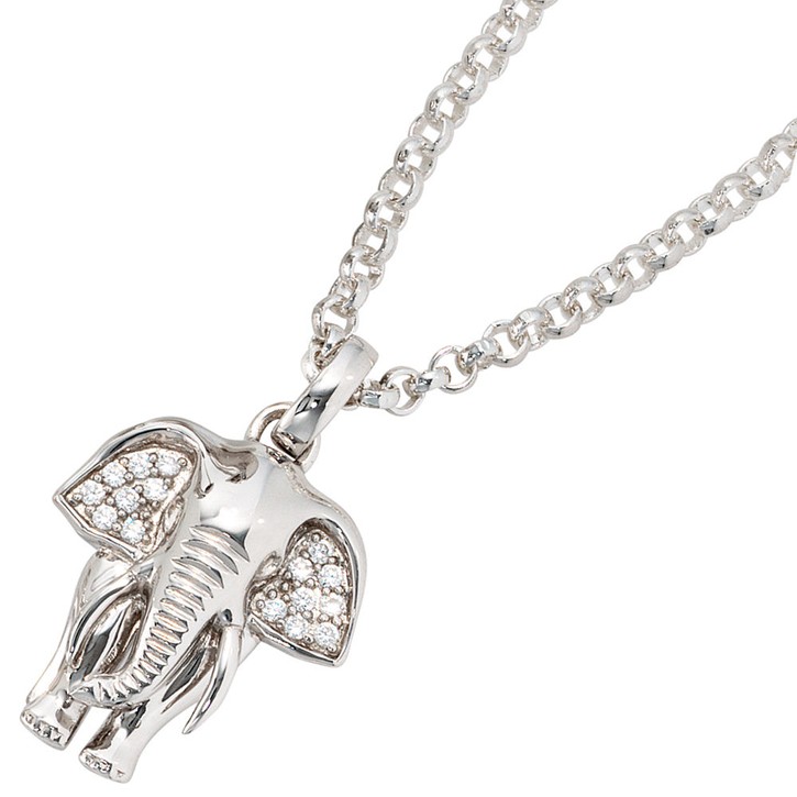 Anhänger Elefant mit Zirkonia 925 Silber