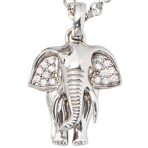 Anhänger Elefant mit Zirkonia 925 Silber