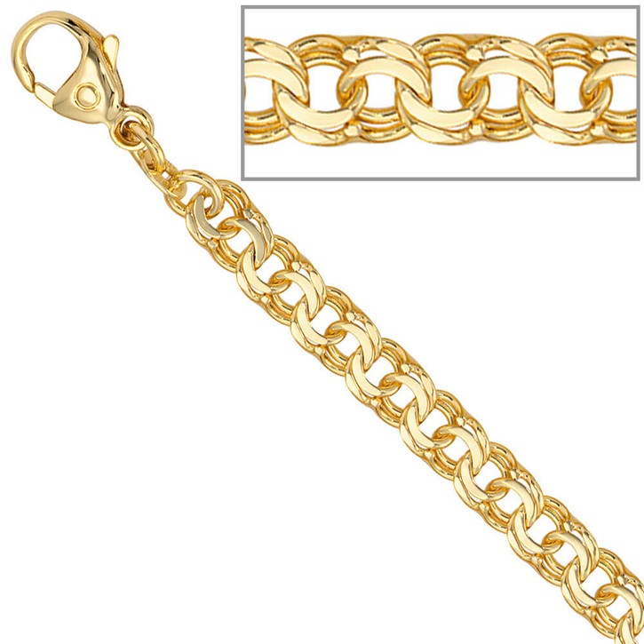 Garibaldiarmband aus 585 Gelbgold 19cm