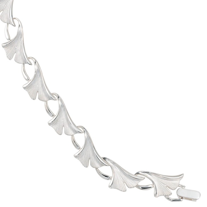 Armband Ginko Blätter aus 925 Silber 19cm
