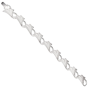 Armband Armkette Ginko Blätter aus echtem 925 Silber 19cm für Damen