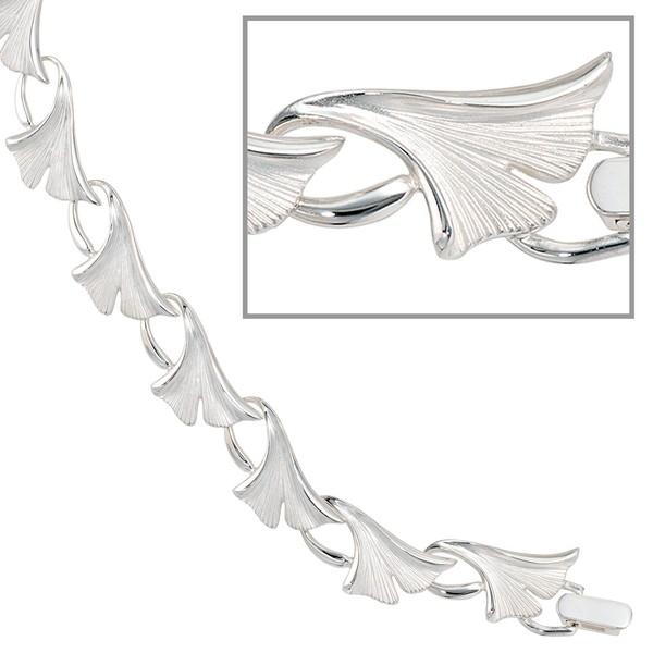 Armband Ginko Blätter aus 925 Silber 19cm