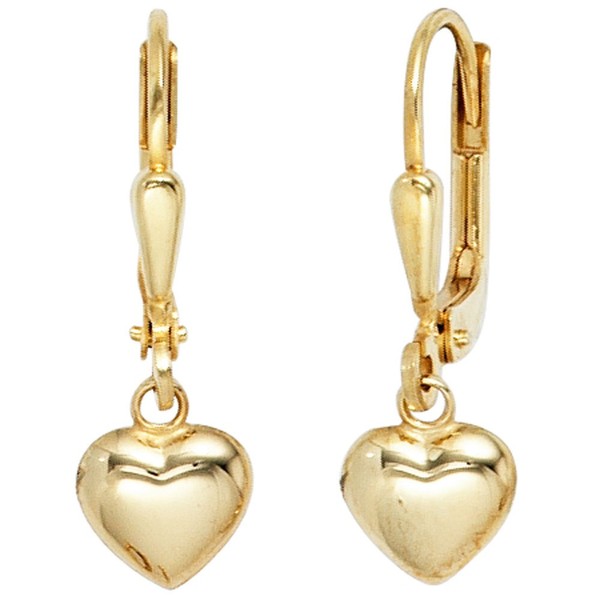 Ohrhänger Herz 333 Gelbgold Damen