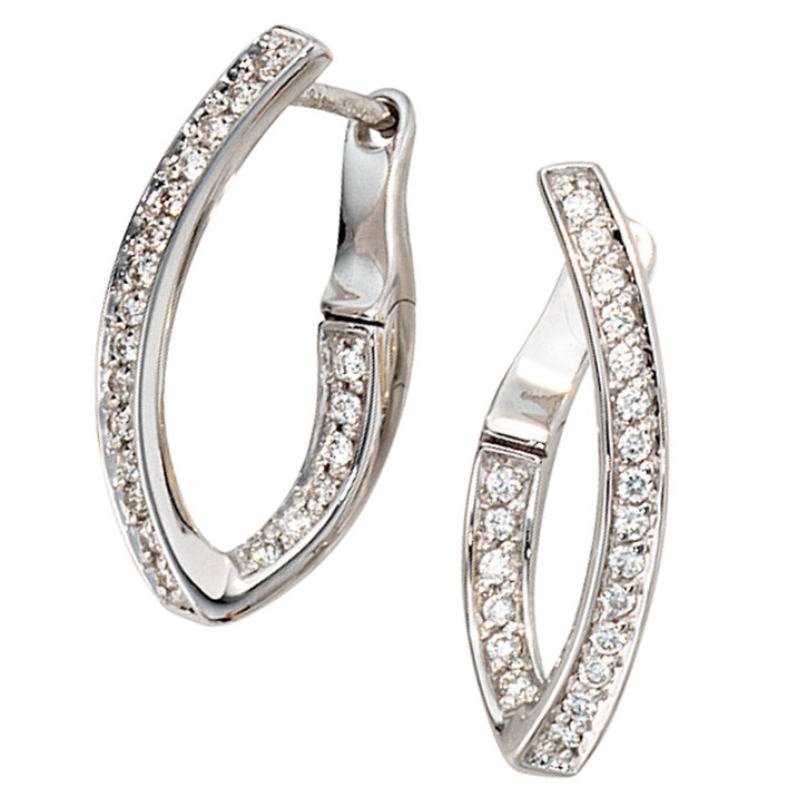 Creolen 20.3mm 42 Brillanten 585 Weißgold