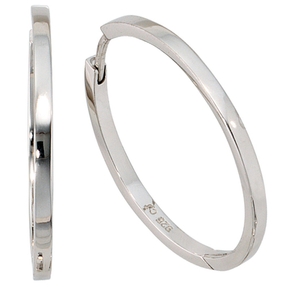 Creolen Creole Ohrringe 26.5mm 925 Silber rhodiniert Ohrschmuck Damen