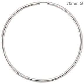 Große XL Creolen 70mm Ohrringe 925 Silber Ohrschmuck Damen Silberohrringe