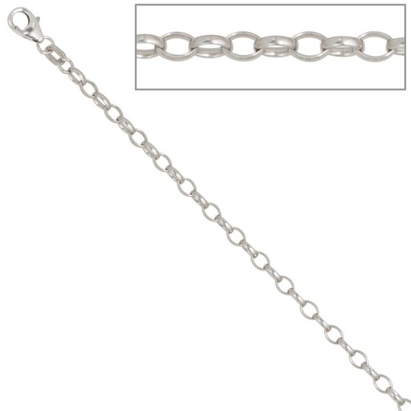 3mm Ankerkette 925 Silber 60cm