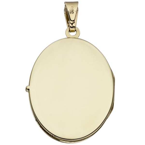 Medaillon mit Muster 585 Gelbgold