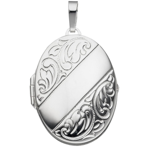 Medaillon Amulett Anhänger zum Öffnen aus 925 Echt Silber für Damen