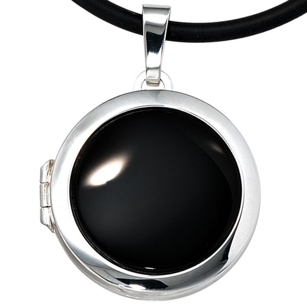 Medaillon mit Onyx schwarz 925 Silber