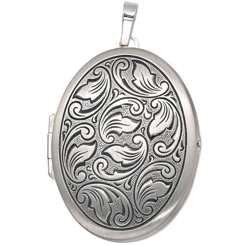 Medaillon 925 Silber mattiert