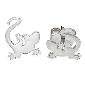 Paar Ohrstecker Stecker Gecko 925 Silber rhodiniert Ohrschmuck Ohrringe Damen