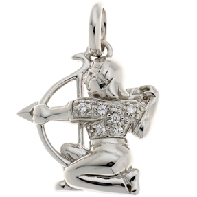 Sternzeichen Schütze Anhänger mit Zirkonia 925 Silber rhodiniert Damen Sternzeichen Schütze Anhänger mit Zirkonia 925 Silber rhodiniert Damen