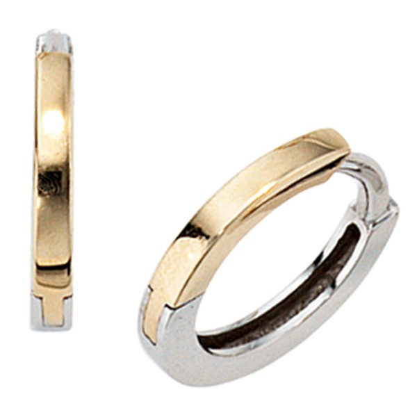 Creolen 11.5mm 333 Gold bicolor