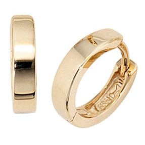 Creole Creolen Ohrringe 11.1mm 333 Gold Gelbgold Klappmechanik Damen