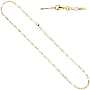 2mm Stegpanzerkette Kette Collier Goldkette 333 Gold Gelbgold 45cm Damen